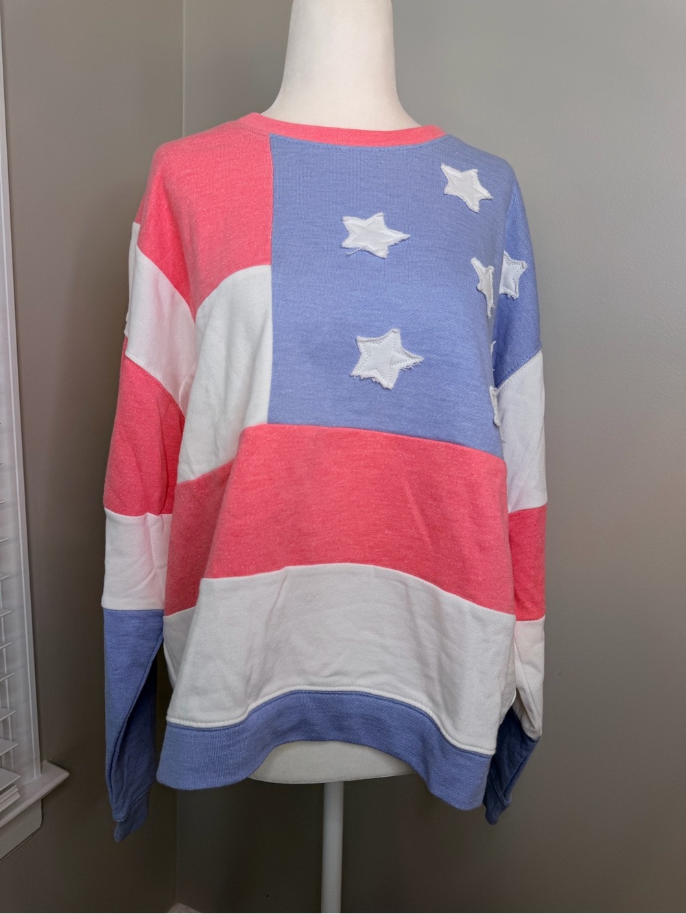 By Together  Colorblock American Flag Star Top